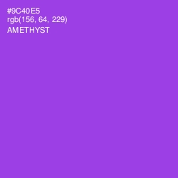 #9C40E5 - Amethyst Color Image
