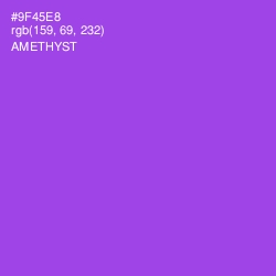 #9F45E8 - Amethyst Color Image