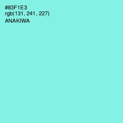 #83F1E3 - Anakiwa Color Image