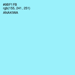#9BF1FB - Anakiwa Color Image
