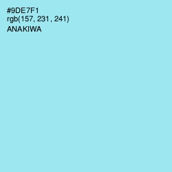 #9DE7F1 - Anakiwa Color Image