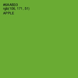 #6AAB33 - Apple Color Image