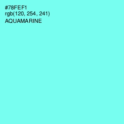 #78FEF1 - Aquamarine Color Image