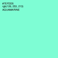 #7EFDD5 - Aquamarine Color Image