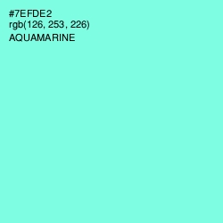 #7EFDE2 - Aquamarine Color Image