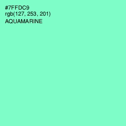 #7FFDC9 - Aquamarine Color Image