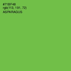 #71BF48 - Asparagus Color Image