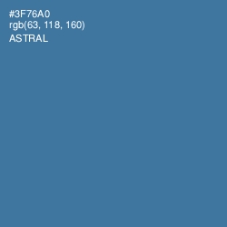 #3F76A0 - Astral Color Image