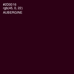 #2D0016 - Aubergine Color Image