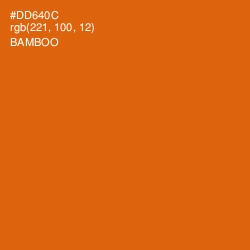 #DD640C - Bamboo Color Image