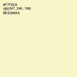 #F7F6C6 - Beeswax Color Image
