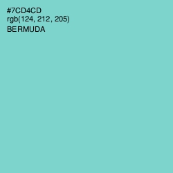#7CD4CD - Bermuda Color Image