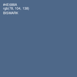 #4E688A - Bismark Color Image