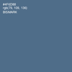 #4F6D88 - Bismark Color Image