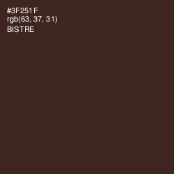 #3F251F - Bistre Color Image