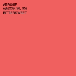 #EF605F - Bittersweet Color Image