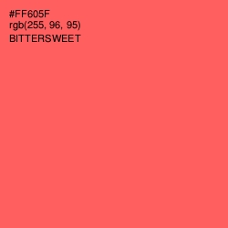 #FF605F - Bittersweet Color Image