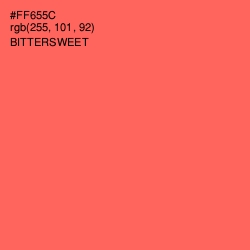 #FF655C - Bittersweet Color Image