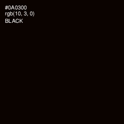 #0A0300 - Black Color Image