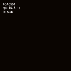 #0A0501 - Black Color Image