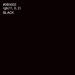 #0B0002 - Black Color Image