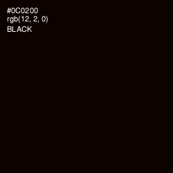 #0C0200 - Black Color Image
