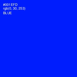 #001EFD - Blue Color Image