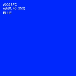 #0028FC - Blue Color Image