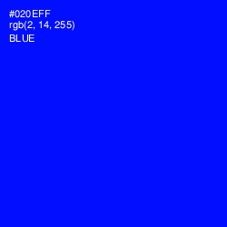 #020EFF - Blue Color Image