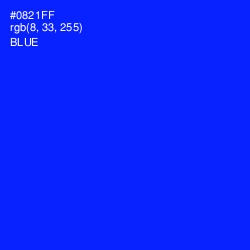 #0821FF - Blue Color Image