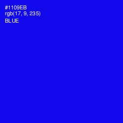 #1109EB - Blue Color Image