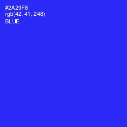 #2A29F8 - Blue Color Image