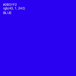 #2B01F2 - Blue Color Image