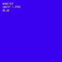 #3901EF - Blue Color Image