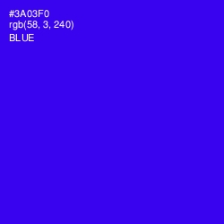 #3A03F0 - Blue Color Image