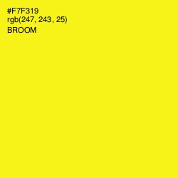 #F7F319 - Broom Color Image