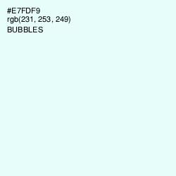 #E7FDF9 - Bubbles Color Image