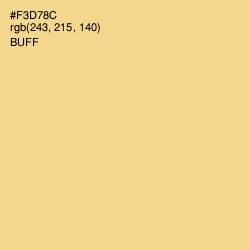 #F3D78C - Buff Color Image