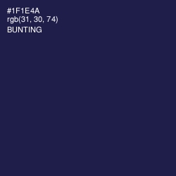 #1F1E4A - Bunting Color Image