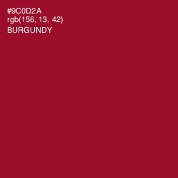 #9C0D2A - Burgundy Color Image