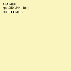 #FAF4BF - Buttermilk Color Image