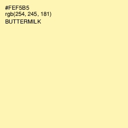 #FEF5B5 - Buttermilk Color Image