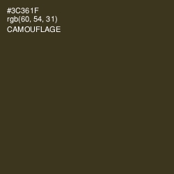 #3C361F - Camouflage Color Image