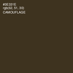 #3E331E - Camouflage Color Image