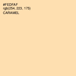 #FEDFAF - Caramel Color Image