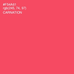 #F54A61 - Carnation Color Image