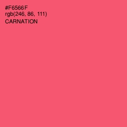 #F6566F - Carnation Color Image