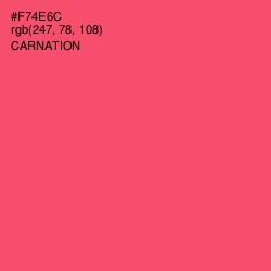 #F74E6C - Carnation Color Image