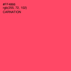 #FF4866 - Carnation Color Image