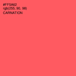 #FF5A62 - Carnation Color Image